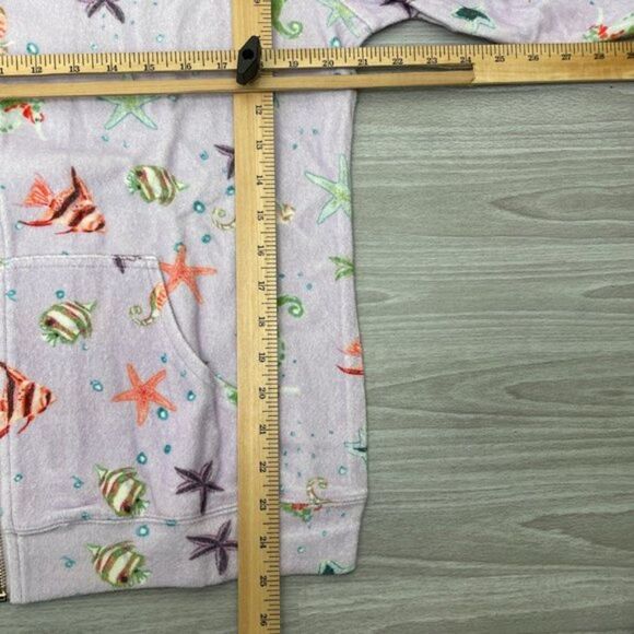 Hill House The Allie Zip Up Hoodie Cotton Jacket Sea Creatures Terry Purple M - Picture 9 of 9